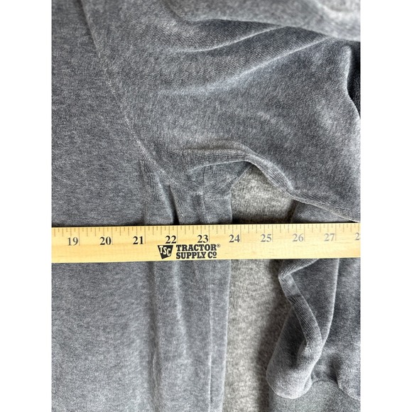 Polo Ralph Lauren Velour Quarter Zip Sweatshirt Pullover Gray Women Size XXL EUC - Picture 6 of 12